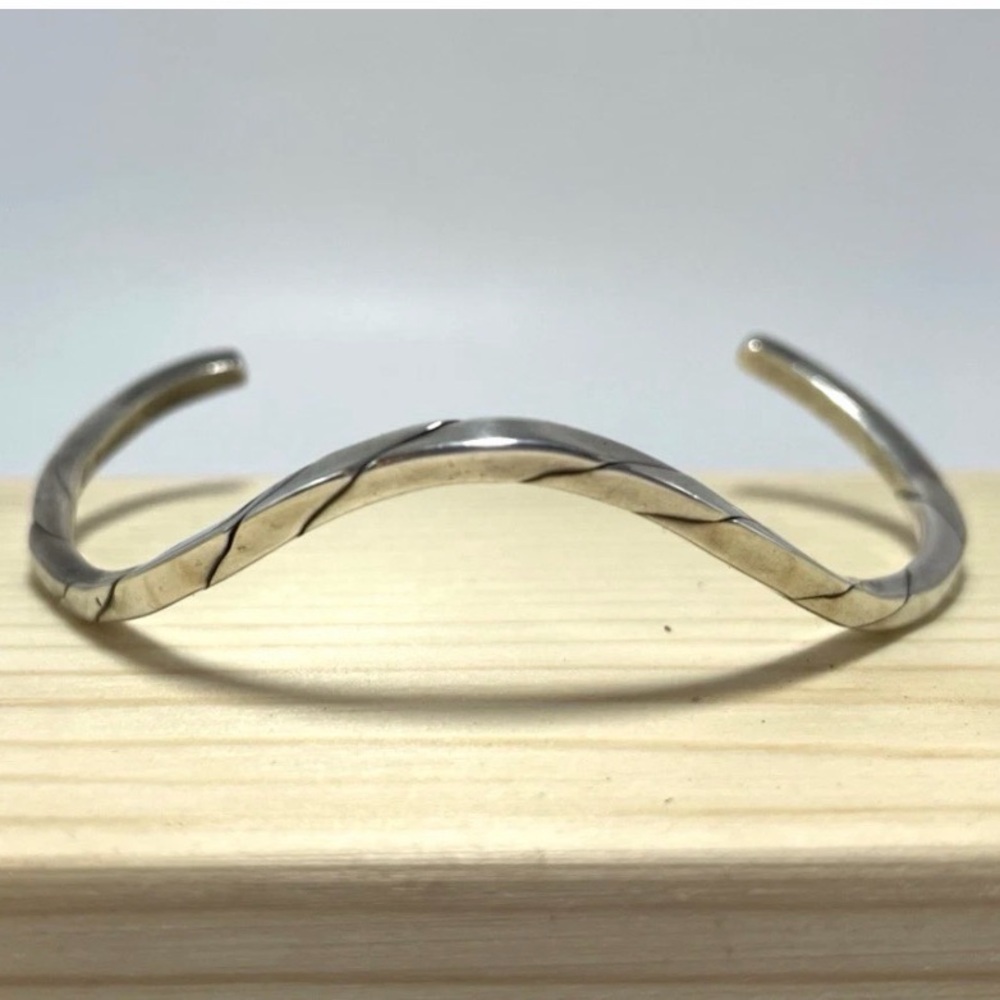 Sterlinf Silver Twisted Bangle Bracelet/cuff